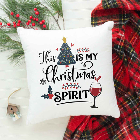 Kissen mit Weihnachtsmotiv - This Is My Christmas Spirit - Weihnachtsdeko - Für Frauen & Männer
