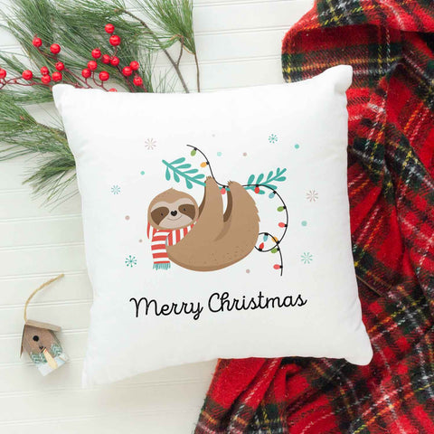 Kissen mit Weihnachtsmotiv - Merry Christmas Faultier - Weihnachtsdeko - Für Frauen & Männ