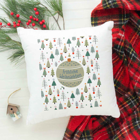 Kissen mit Weihnachtsmotiv - Fröhliche Weihnachten - Weihnachtsdeko - Geschenke für Frauen & Männer