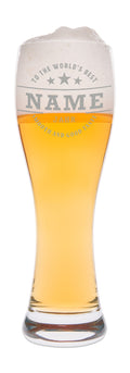 Weizenglas "To the worlds best" mit Gravur