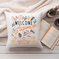 Bedrucktes Kissen mit Spruch Welcome Autumn