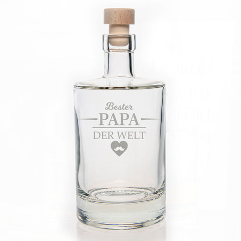 Leonardo Whiskygläser mit Gravur - "Bester Papa der Welt" im Set mit 0,5l Karaffe