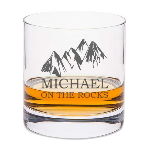 Leonardo Whiskygläser mit Gravur - "On the Rocks" im Set mit 0,5l Karaffe