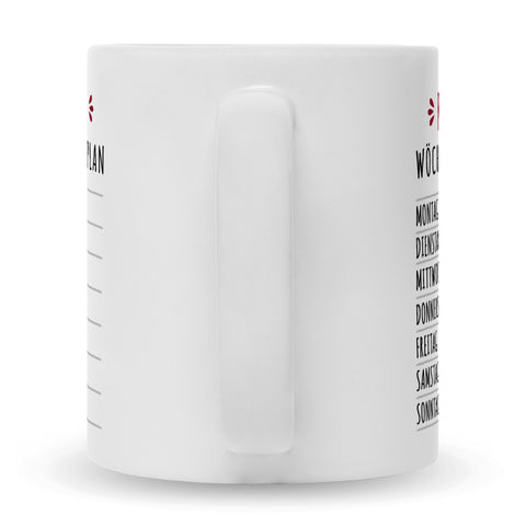 Bedruckte Tasse mit Spruch Ruhestand Plan