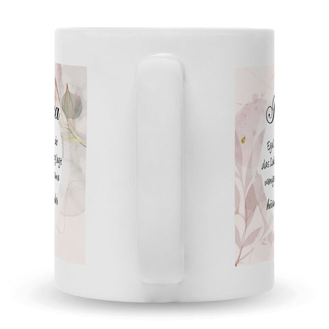 Bedruckte Tasse mit Spruch Mama wenigstens hast du keine hässlichen Kinder
