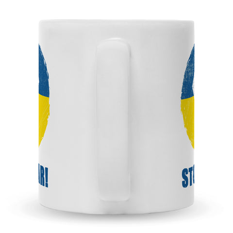 Bedruckte Tasse mit Spruch Stop War Ukraine