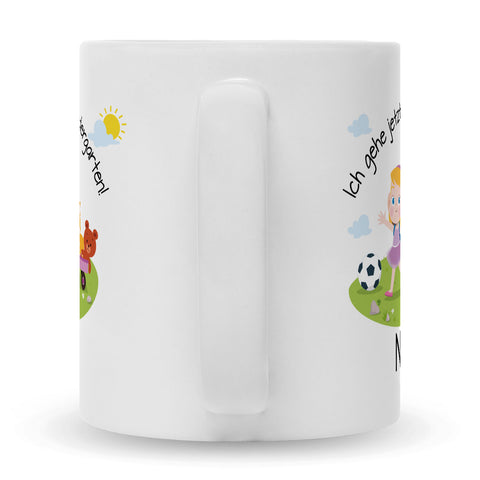 Bedruckte Tasse mit Motiv Ich gehe jetzt in den Kindergarten für Jungen & Mädchen
