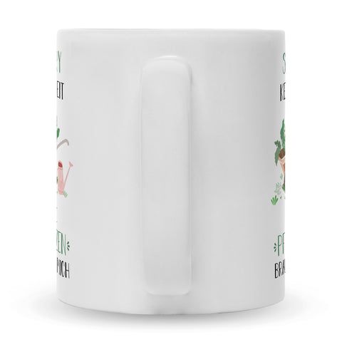 Bedruckte Tasse mit Spruch Meine Pflanzen brauchen mich