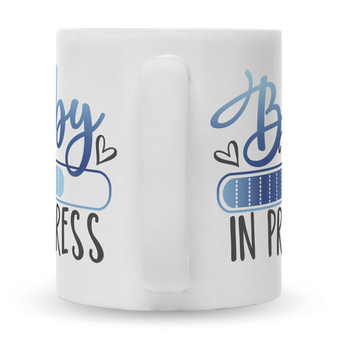 Bedruckte Tasse mit Spruch Baby in Progress