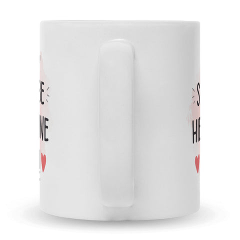 Bedruckte Tasse mit Spruch Wird scheiße ohne dich