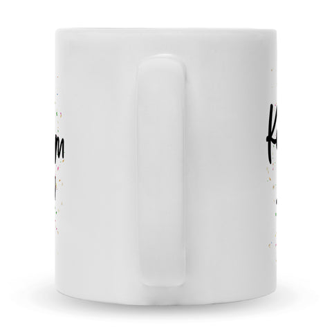 Bedruckte Tasse mit Spruch Konfetti im Herzen