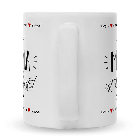 Bedruckte Tasse mit Spruch Mama ist die Beste!