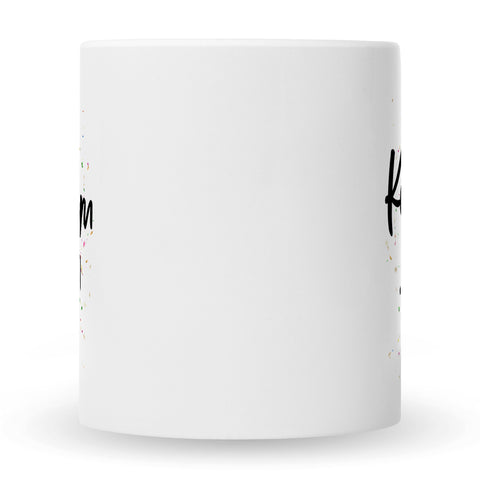 Bedruckte Tasse mit Spruch Konfetti im Herzen