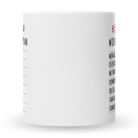 Bedruckte Tasse mit Spruch Ruhestand Plan