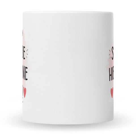 Bedruckte Tasse mit Spruch Wird scheiße ohne dich
