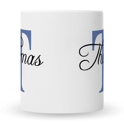 Bedruckte Tasse mit Initialen und Namen