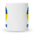 Bedruckte Tasse mit Spruch Stop War Ukraine