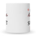 Bedruckte Tasse mit Spruch Ich liebe meine Schwester obwohl sie furzt