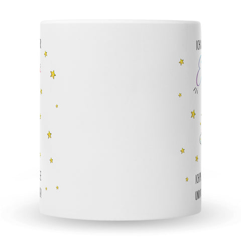 Bedruckte Tasse mit Spruch Königin der Einhörner