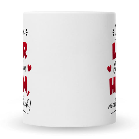 Bedruckte Tasse mit Spruch Die besten Lehrer lehren aus dem Herzen