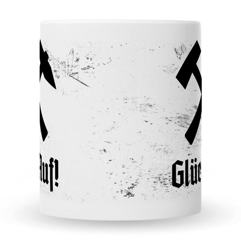 Bedruckte Tasse mit Spruch Glück Auf!