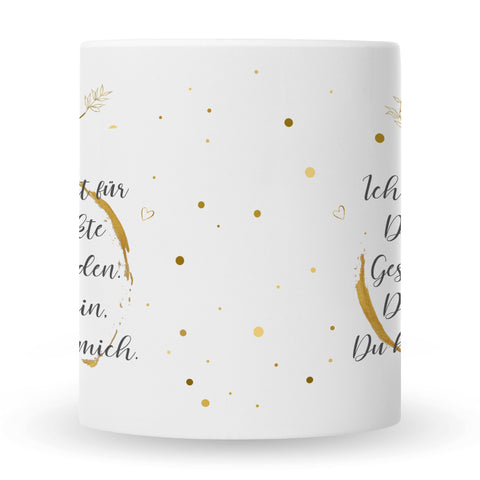 Bedruckte Tasse Schatz Ich habe versucht