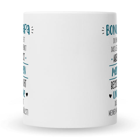 Bedruckte Tasse mit Spruch Bonus Eltern