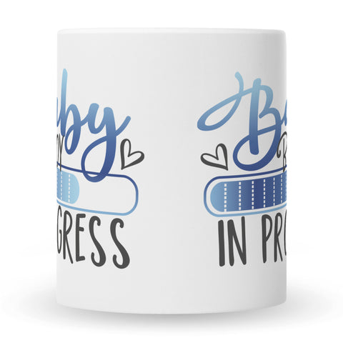 Bedruckte Tasse mit Spruch Baby in Progress