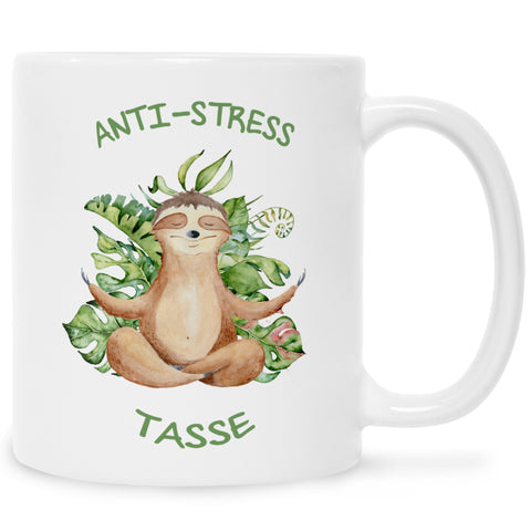 Bedruckte Tasse mit Spruch Anti-Stress Tasse