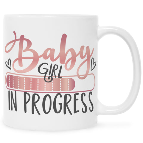 Bedruckte Tasse mit Spruch Baby in Progress