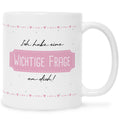 Bedruckte Tasse mit Spruch Ich habe eine wichtige Frage an dich! Patentante/Patenonkel