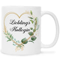Bedruckte Tasse mit Spruch Lieblingskollegin