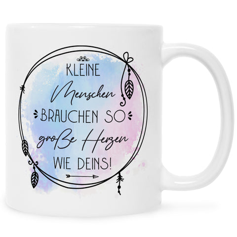 Bedruckte Tasse mit Spruch Große Herzen wie Deins