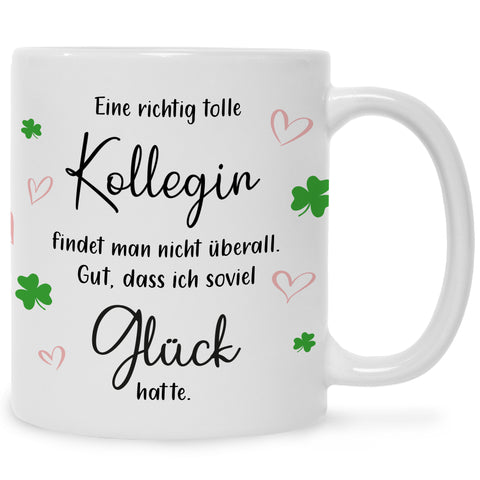 Bedruckte Tasse mit Spruch Tolle Kollegin
