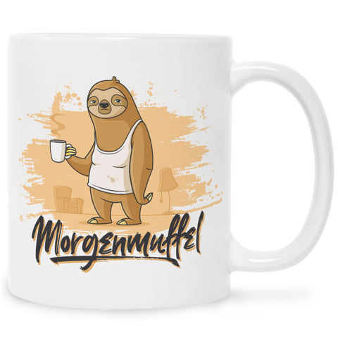 Bedruckte Tasse mit Spruch Morgenmuffel