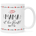 Bedruckte Tasse mit Spruch Mama ist die Beste!
