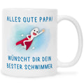 Bedruckte Tasse mit Spruch Bester Schwimmer