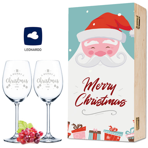 Leonardo Weingläser mit Gravur "Weihnachtsmann" im Set