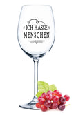 Leonardo Weingläser mit UV-Druck "Ich hasse Menschen"