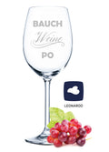 Leonardo Weinglas mit Gravur "Bauch Weine Po"