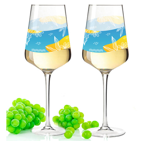 Leonardo Puccini Weingläser mit UV-Druck im Summerfeeling Design im Set