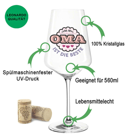 Leonardo Weingläser mit UV-Druck "Opa & Oma ist der/die Beste" im Set