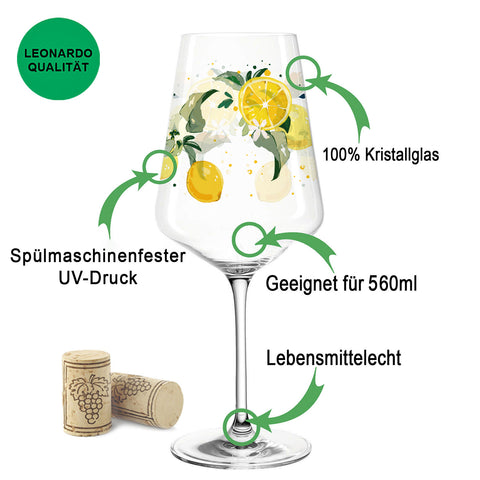 Leonardo Puccini Weingläser mit UV-Druck im Frucht Design im Set