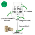Leonardo Weingläser mit UV-Druck "Ich hasse Menschen"