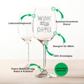 Leonardo Weinglas mit Gravur "Wine and chill"