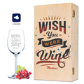 Leonardo Weinglas mit Gravur "Wish you were Wine"