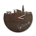 Wanduhr aus Holz Amsterdam Nussbaum