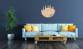 Wanduhr aus Holz Skyline London Wohnzimmer