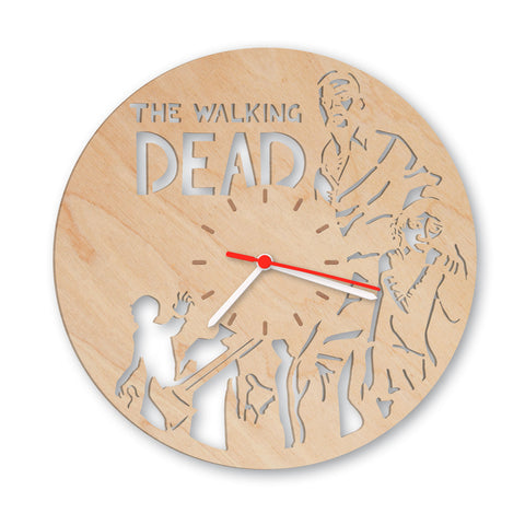 Wanduhr aus Holz The Walking Dead Uhrwerk