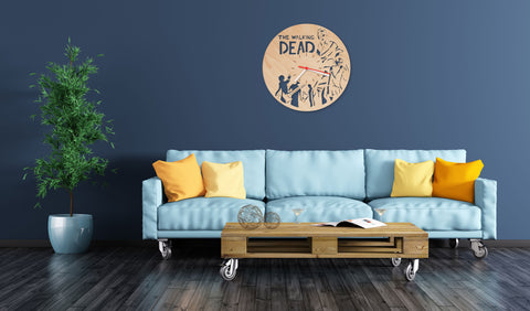 Wanduhr aus Holz The Walking Dead Uhrwerk Wohnzimmer